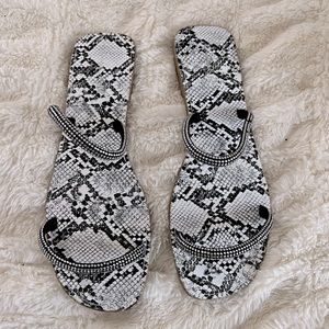 Snake Print Sandals